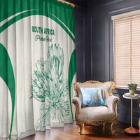 South Africa Cricket Window Curtain Protea Fire - Wonder Print Shop