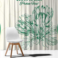 South Africa Cricket Window Curtain Protea Fire - Wonder Print Shop