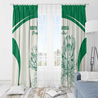 South Africa Cricket Window Curtain Protea Fire - Wonder Print Shop