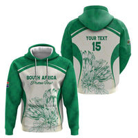 Custom South Africa Cricket Zip Hoodie Protea Fire - Wonder Print Shop
