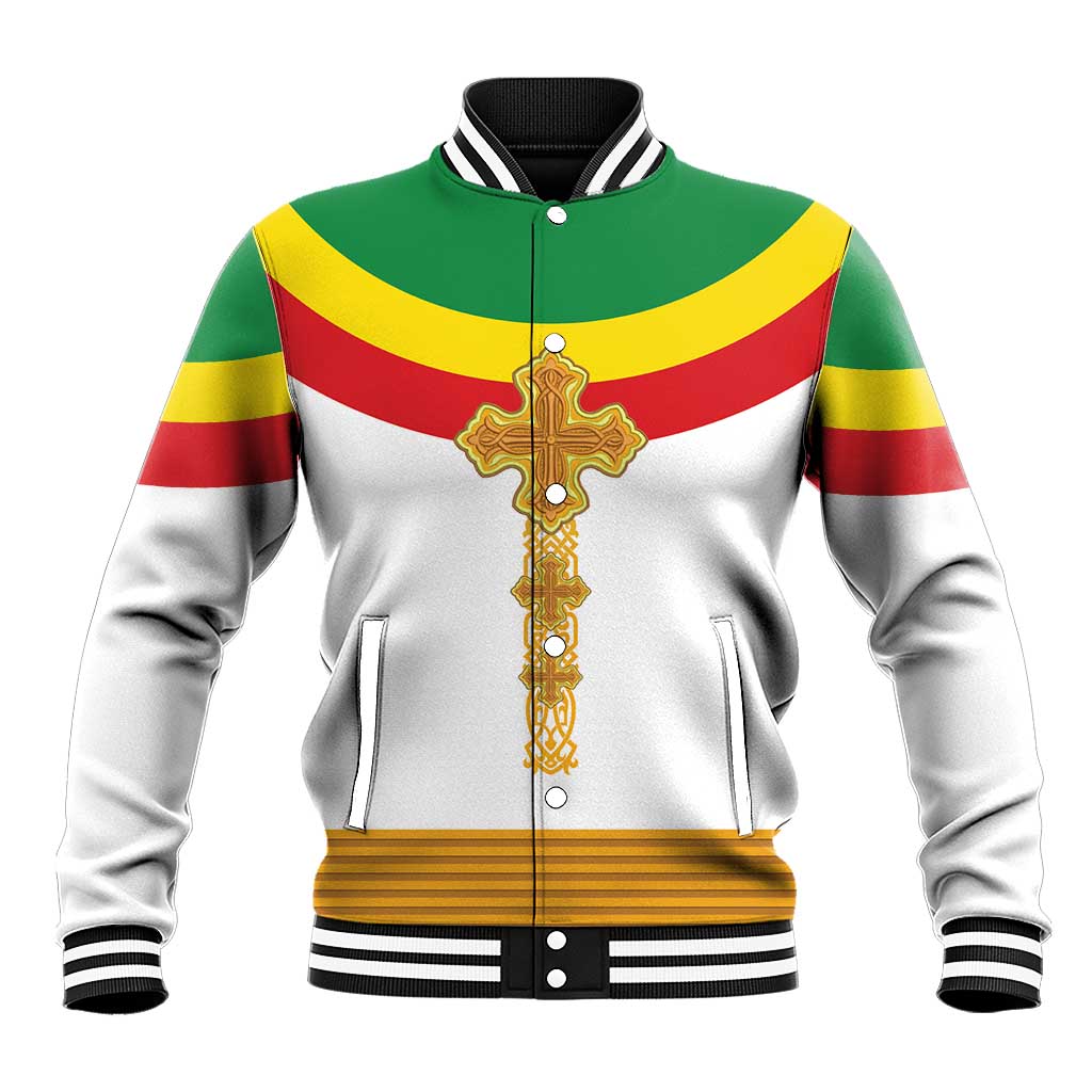 Ethiopia Meskel Baseball Jacket Ethiopian Cross - Wonder Print Shop