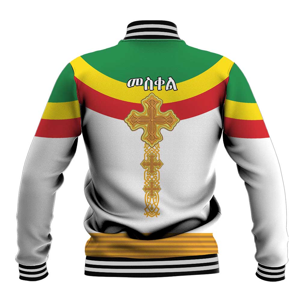 Ethiopia Meskel Baseball Jacket Ethiopian Cross - Wonder Print Shop