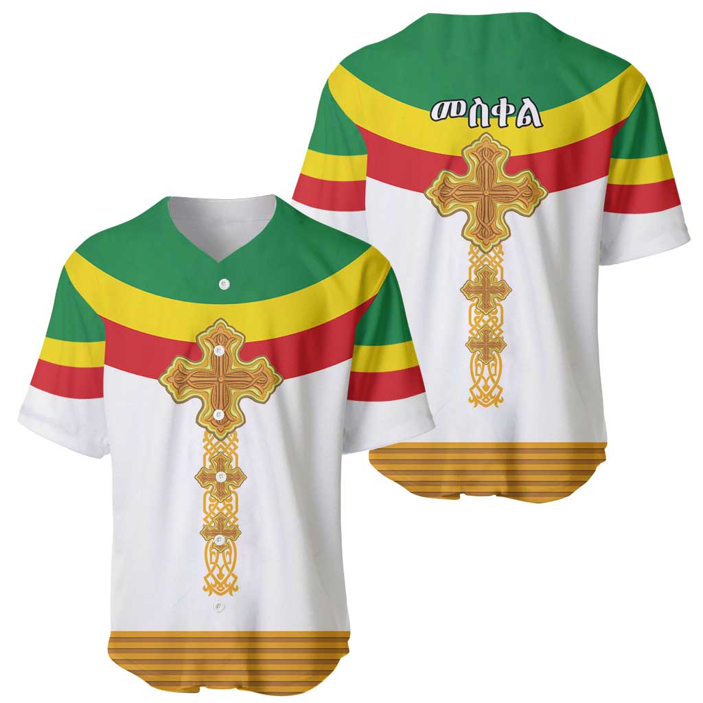 Ethiopia Meskel Baseball Jersey Ethiopian Cross - Wonder Print Shop