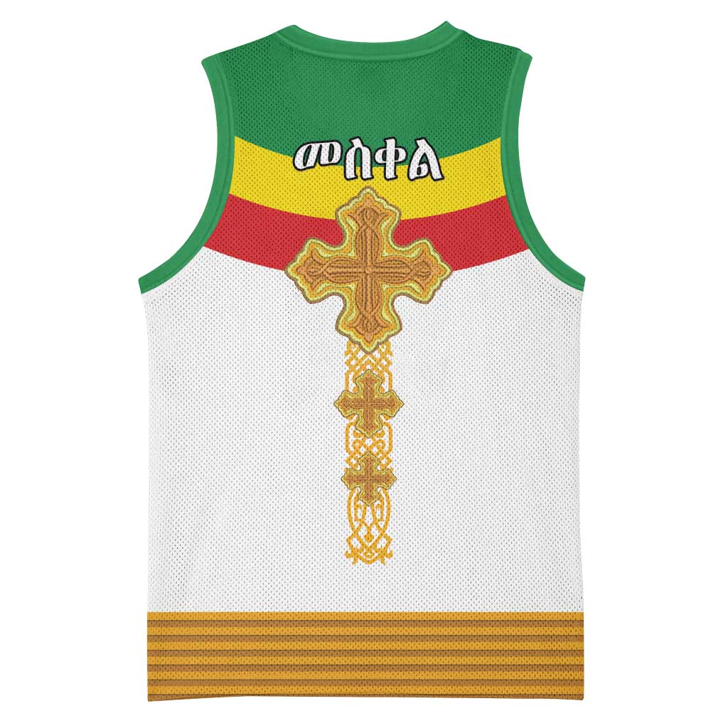 Ethiopia Meskel Basketball Jersey Ethiopian Cross - Wonder Print Shop