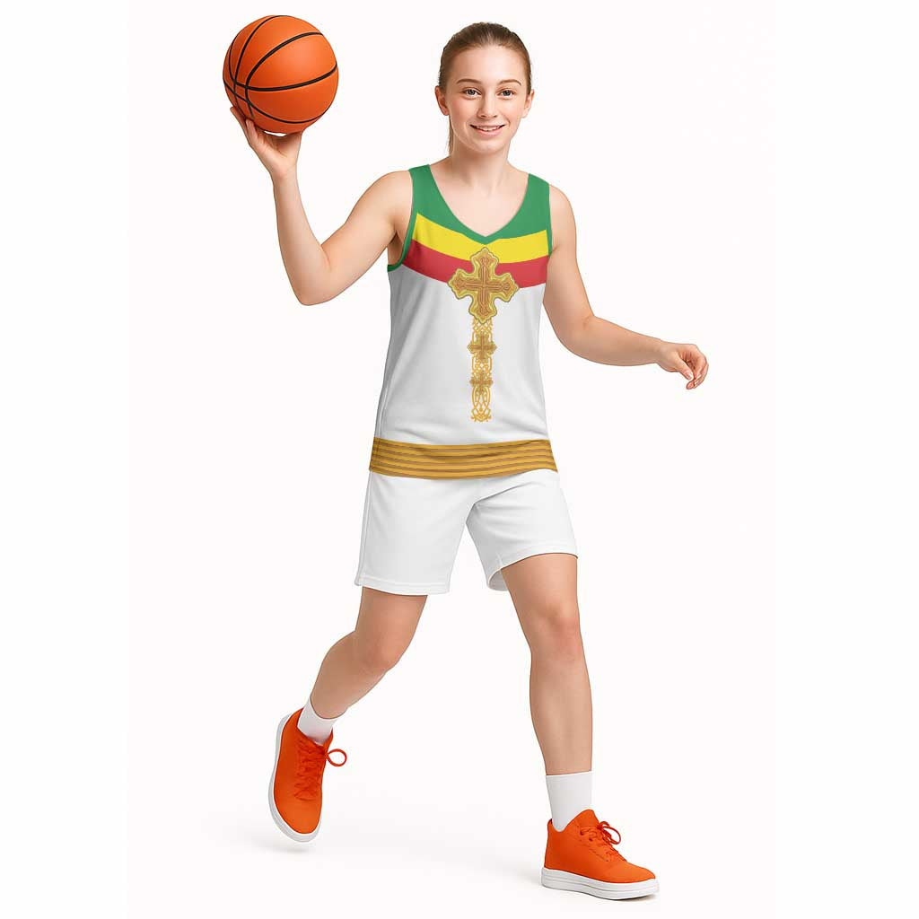 Ethiopia Meskel Basketball Jersey Ethiopian Cross - Wonder Print Shop