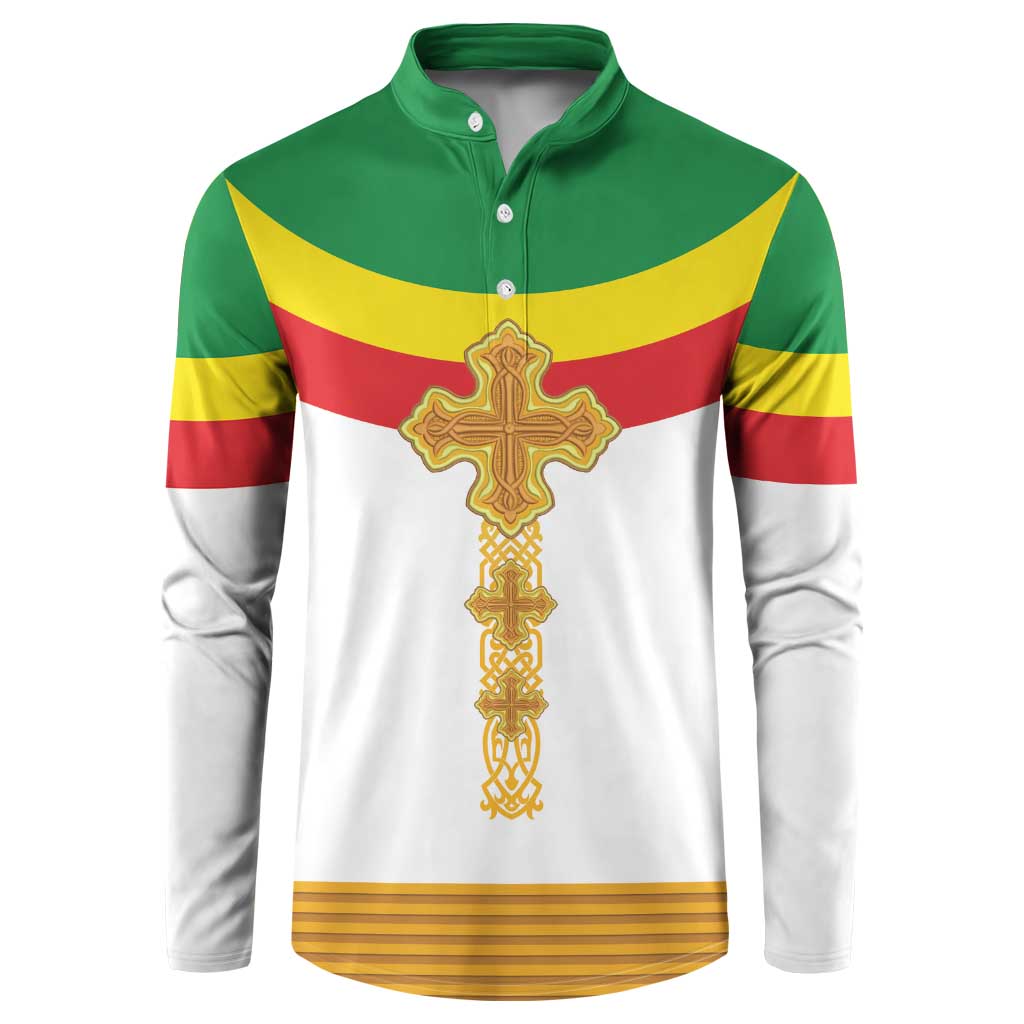 Ethiopia Meskel Button Sweatshirt Ethiopian Cross - Wonder Print Shop
