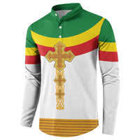 Ethiopia Meskel Button Sweatshirt Ethiopian Cross - Wonder Print Shop