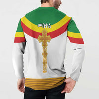 Ethiopia Meskel Button Sweatshirt Ethiopian Cross - Wonder Print Shop