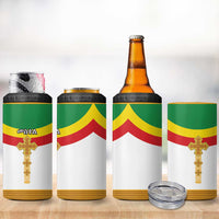 Ethiopia Meskel 4 in 1 Can Cooler Tumbler Ethiopian Cross - Wonder Print Shop