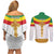 Ethiopia Meskel Couples Matching Off Shoulder Short Dress and Long Sleeve Button Shirt Ethiopian Cross - Wonder Print Shop