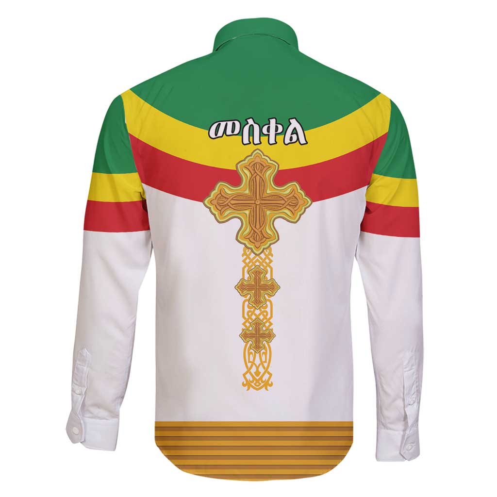 Ethiopia Meskel Family Matching Long Sleeve Bodycon Dress and Hawaiian Shirt Ethiopian Cross - Wonder Print Shop