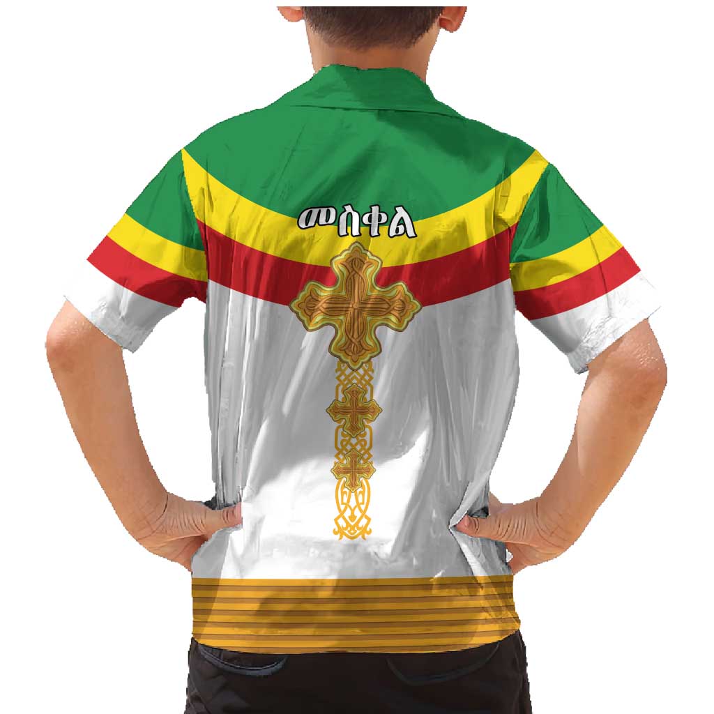 Ethiopia Meskel Family Matching Mermaid Dress and Hawaiian Shirt Ethiopian Cross - Wonder Print Shop