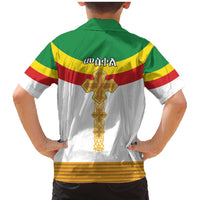 Ethiopia Meskel Family Matching Mermaid Dress and Hawaiian Shirt Ethiopian Cross - Wonder Print Shop