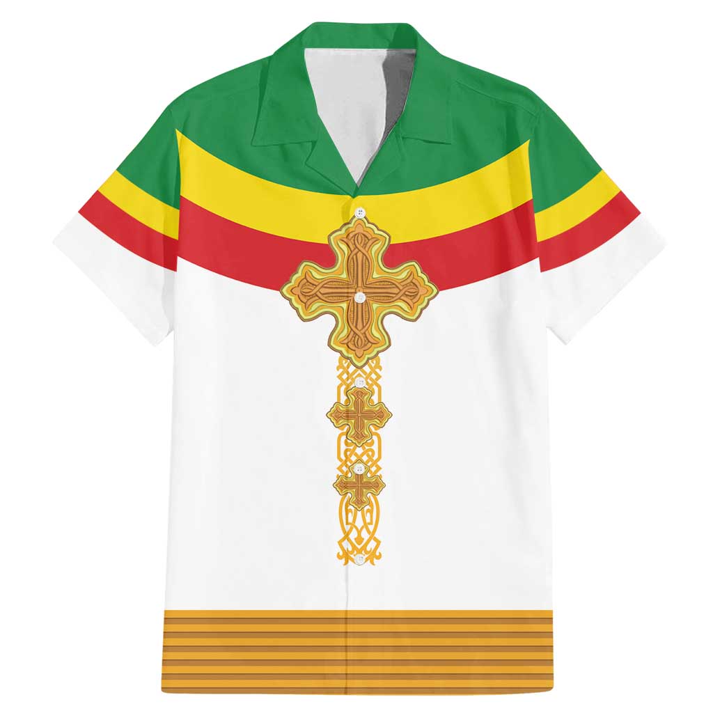 Ethiopia Meskel Family Matching Mermaid Dress and Hawaiian Shirt Ethiopian Cross - Wonder Print Shop