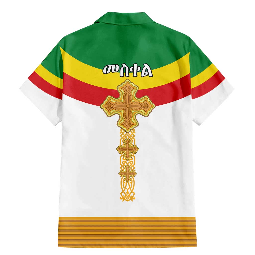 Ethiopia Meskel Family Matching Mermaid Dress and Hawaiian Shirt Ethiopian Cross - Wonder Print Shop