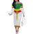 Ethiopia Meskel Family Matching Off The Shoulder Long Sleeve Dress and Hawaiian Shirt Ethiopian Cross - Wonder Print Shop