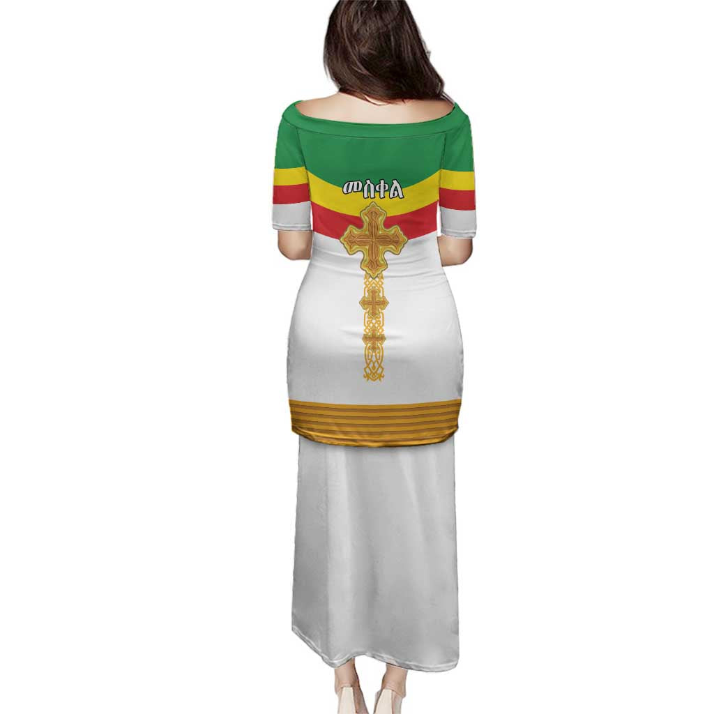 Ethiopia Meskel Family Matching Puletasi and Hawaiian Shirt Ethiopian Cross - Wonder Print Shop