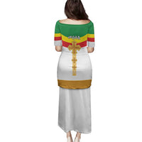 Ethiopia Meskel Family Matching Puletasi and Hawaiian Shirt Ethiopian Cross - Wonder Print Shop