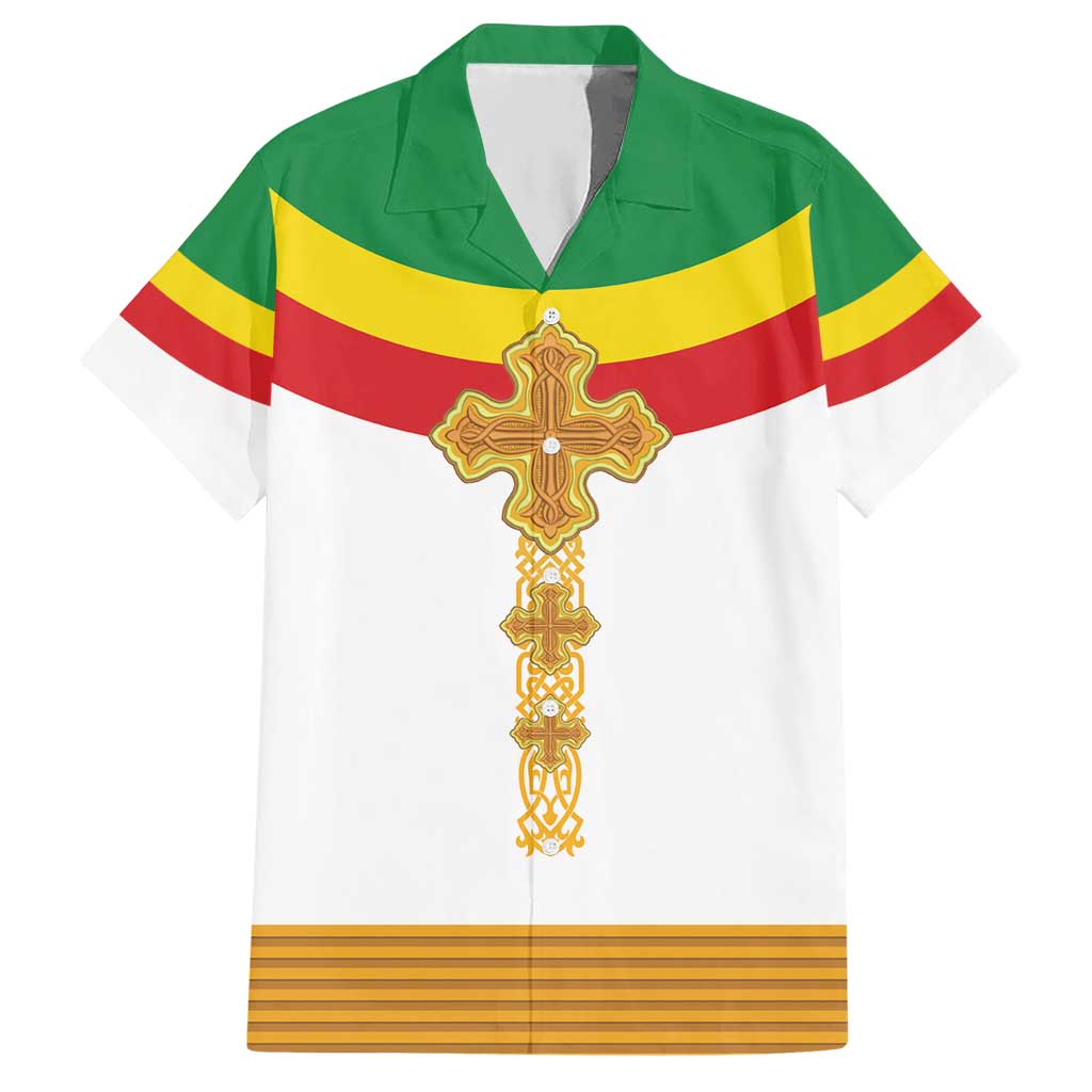 Ethiopia Meskel Hawaiian Shirt Ethiopian Cross - Wonder Print Shop