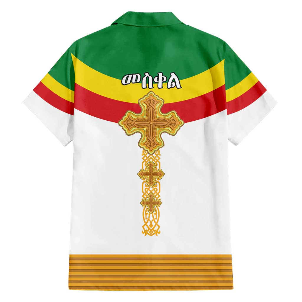 Ethiopia Meskel Hawaiian Shirt Ethiopian Cross - Wonder Print Shop