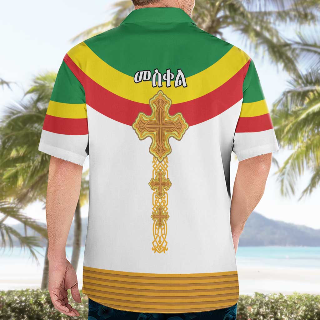 Ethiopia Meskel Hawaiian Shirt Ethiopian Cross - Wonder Print Shop