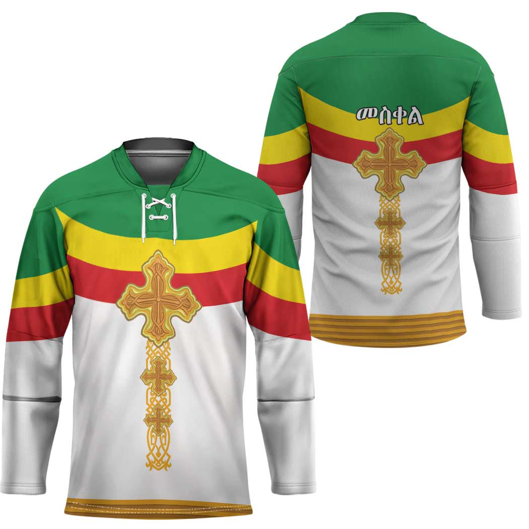 Ethiopia Meskel Hockey Jersey Ethiopian Cross - Wonder Print Shop