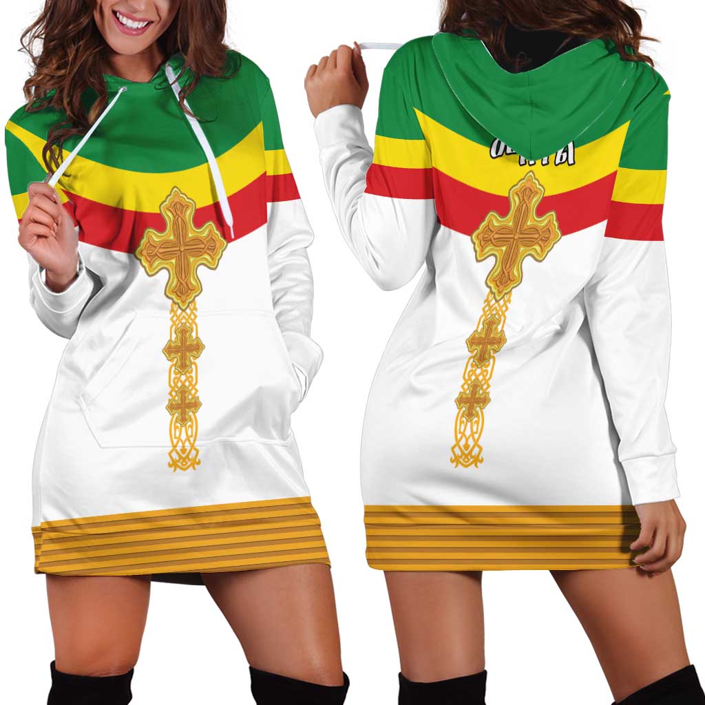 Ethiopia Meskel Hoodie Dress Ethiopian Cross - Wonder Print Shop
