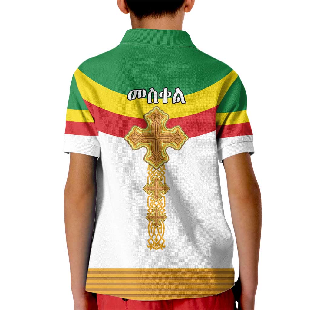 Ethiopia Meskel Kid Polo Shirt Ethiopian Cross - Wonder Print Shop
