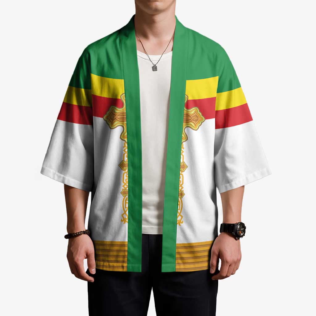 Ethiopia Meskel Kimono Ethiopian Cross - Wonder Print Shop