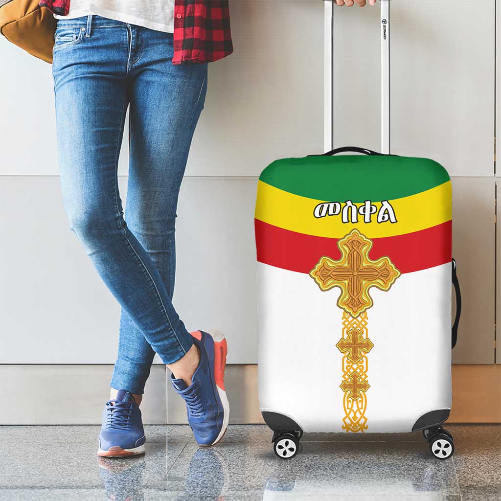 Ethiopia Meskel Luggage Cover Ethiopian Cross - Wonder Print Shop