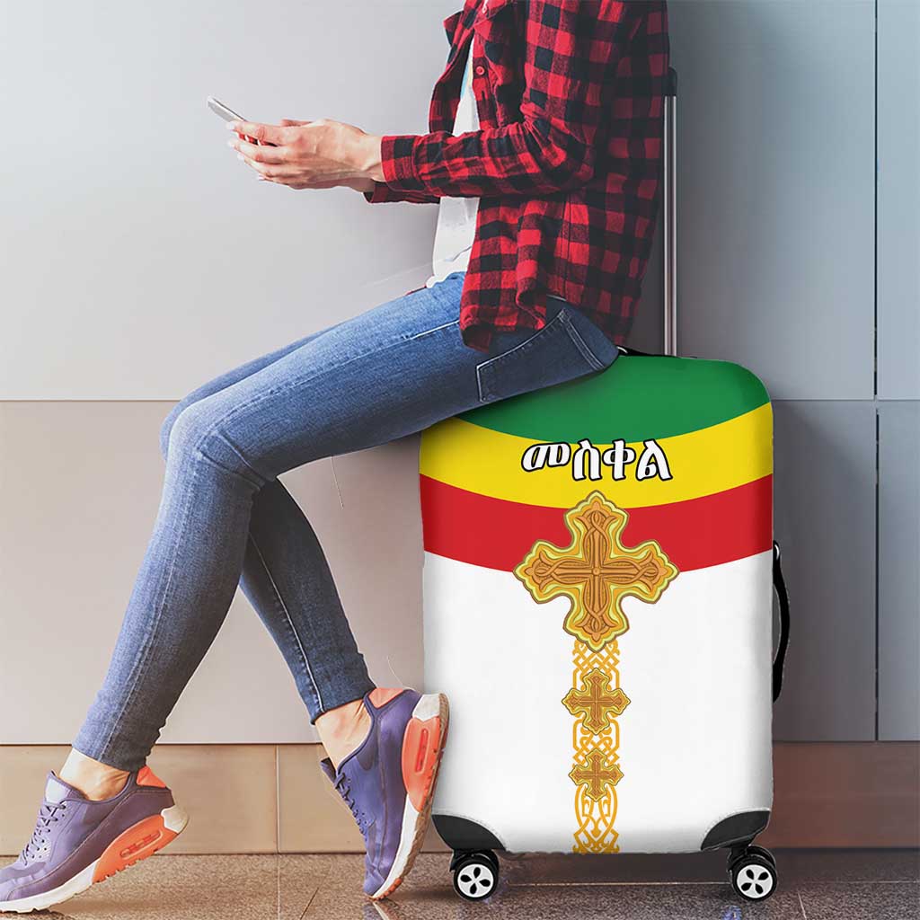 Ethiopia Meskel Luggage Cover Ethiopian Cross - Wonder Print Shop