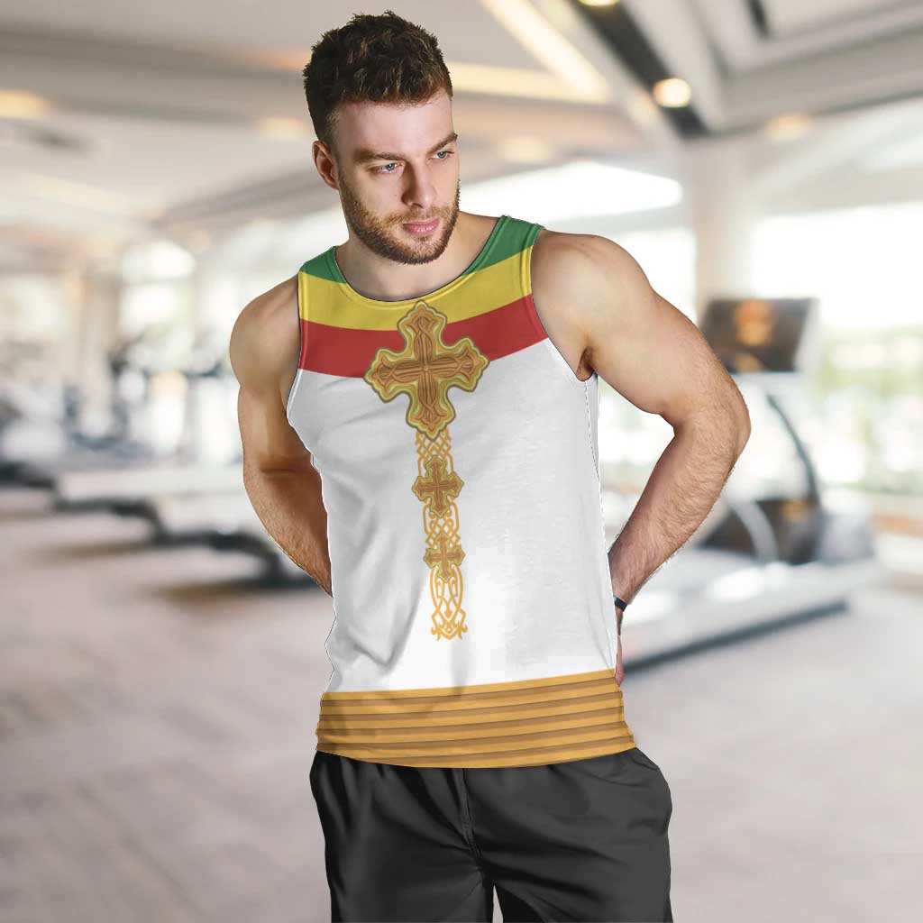 Ethiopia Meskel Men Tank Top Ethiopian Cross - Wonder Print Shop