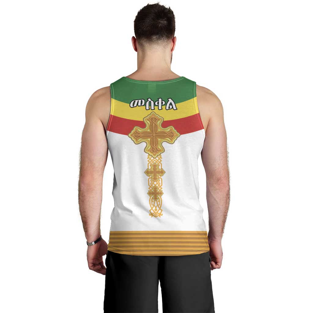 Ethiopia Meskel Men Tank Top Ethiopian Cross - Wonder Print Shop