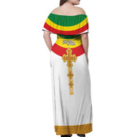 Ethiopia Meskel Off Shoulder Maxi Dress Ethiopian Cross - Wonder Print Shop