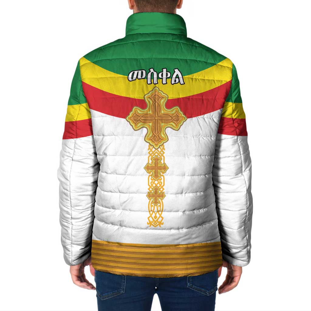 Ethiopia Meskel Padded Jacket Ethiopian Cross - Wonder Print Shop