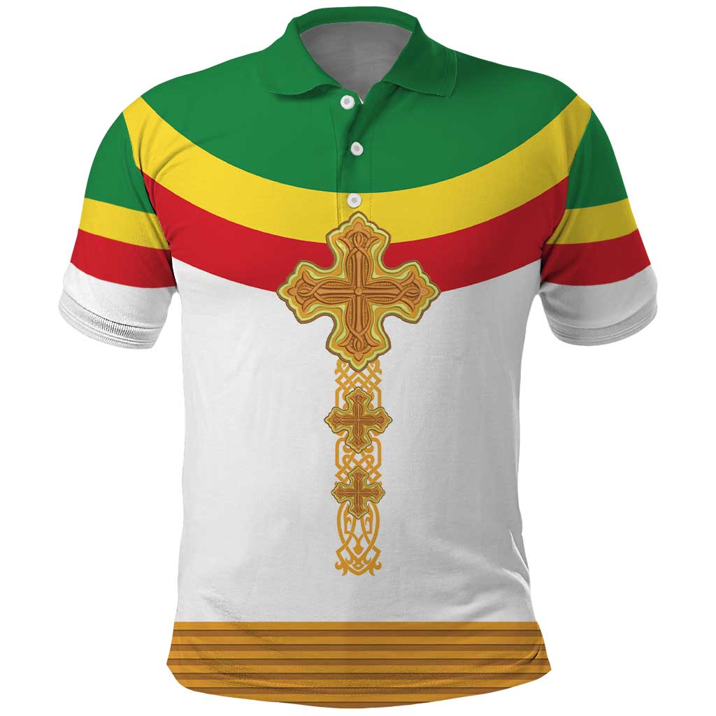 Ethiopia Meskel Polo Shirt Ethiopian Cross - Wonder Print Shop