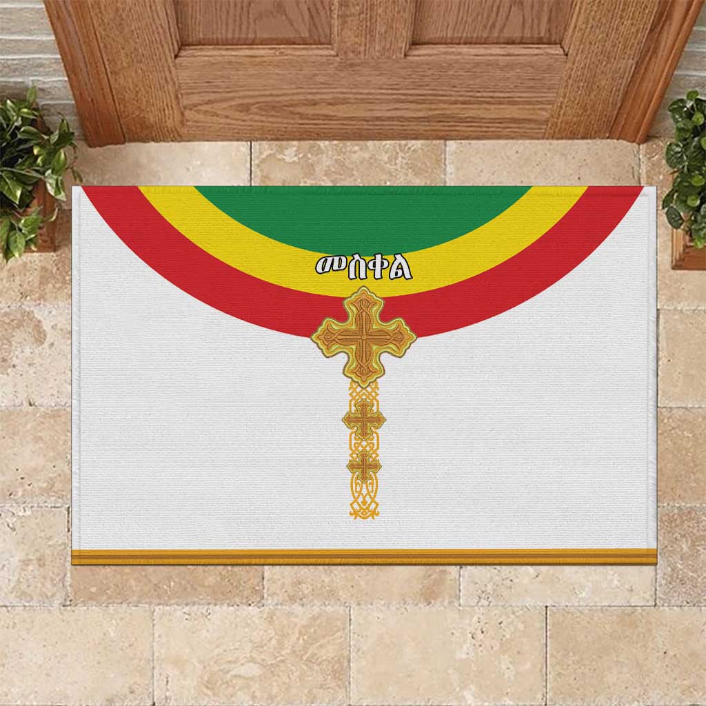 Ethiopia Meskel Rubber Doormat Ethiopian Cross - Wonder Print Shop