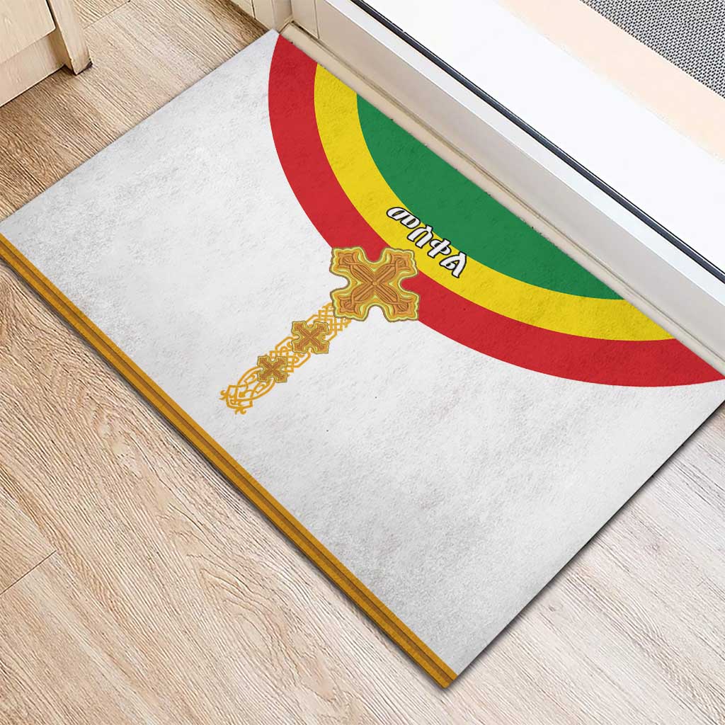 Ethiopia Meskel Rubber Doormat Ethiopian Cross - Wonder Print Shop