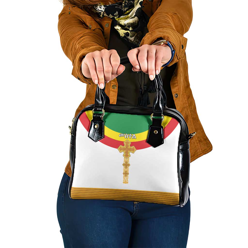 Ethiopia Meskel Shoulder Handbag Ethiopian Cross - Wonder Print Shop
