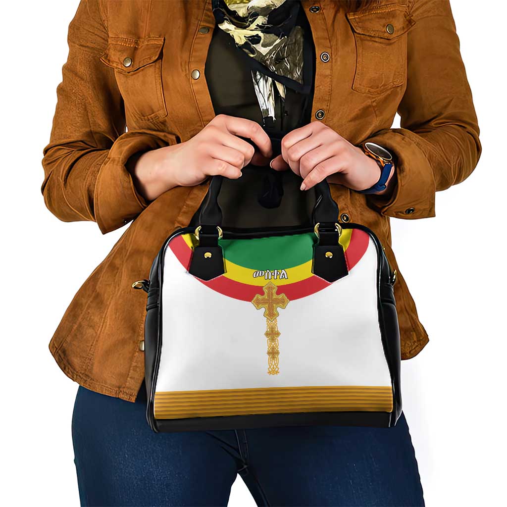 Ethiopia Meskel Shoulder Handbag Ethiopian Cross - Wonder Print Shop