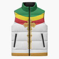 Ethiopia Meskel Sleeveless Puffer Jacket Ethiopian Cross - Wonder Print Shop