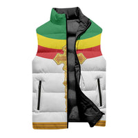 Ethiopia Meskel Sleeveless Puffer Jacket Ethiopian Cross - Wonder Print Shop