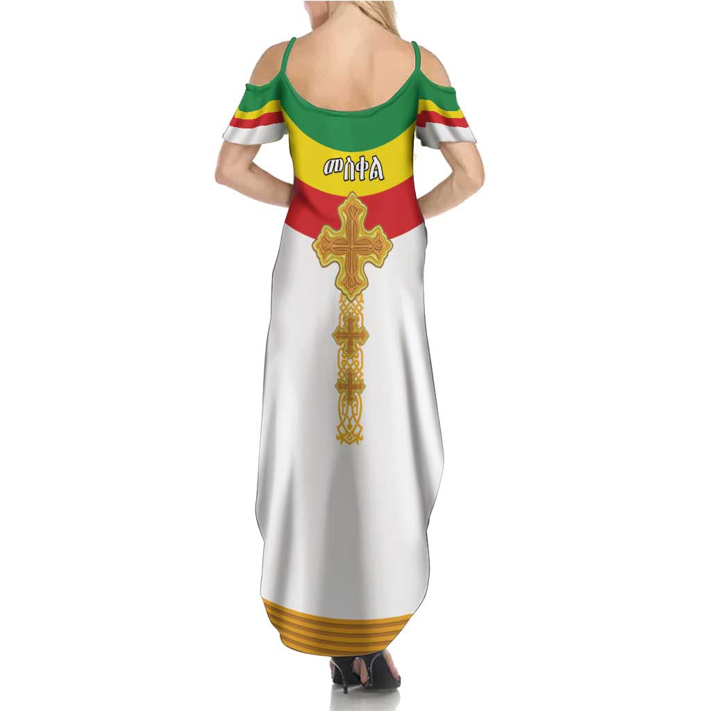 Ethiopia Meskel Summer Maxi Dress Ethiopian Cross - Wonder Print Shop