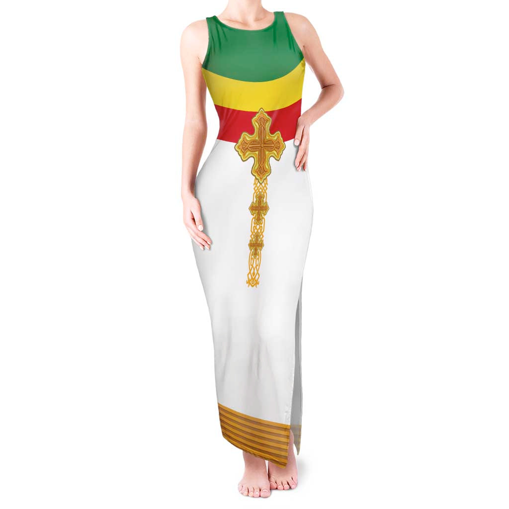 Ethiopia Meskel Tank Maxi Dress Ethiopian Cross - Wonder Print Shop