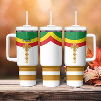 Ethiopia Meskel Tumbler With Handle Ethiopian Cross - Wonder Print Shop