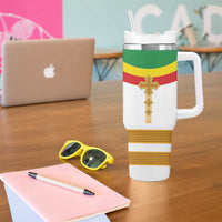 Ethiopia Meskel Tumbler With Handle Ethiopian Cross - Wonder Print Shop