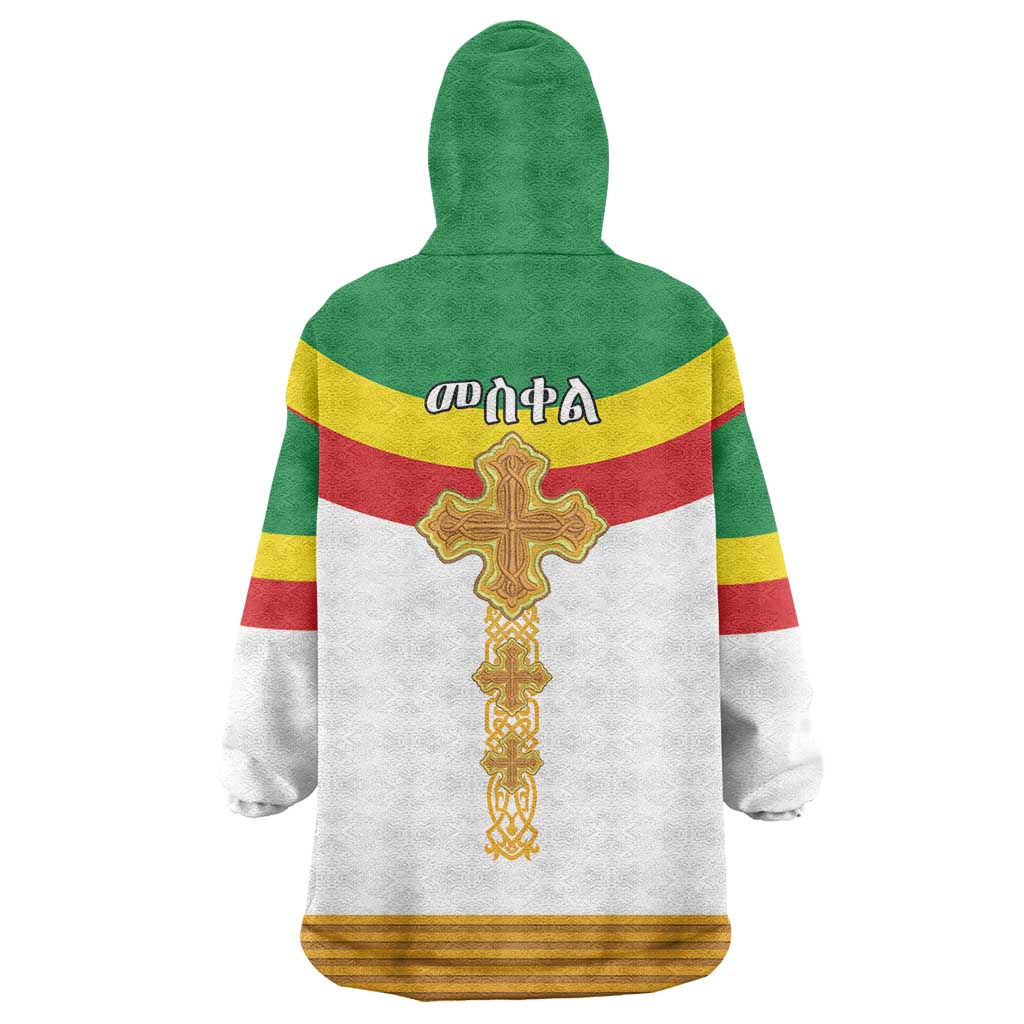 Ethiopia Meskel Wearable Blanket Hoodie Ethiopian Cross - Wonder Print Shop