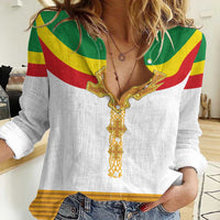 Ethiopia Meskel Women Casual Shirt Ethiopian Cross - Wonder Print Shop