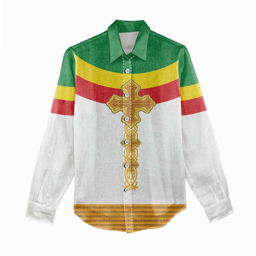 Ethiopia Meskel Women Casual Shirt Ethiopian Cross - Wonder Print Shop