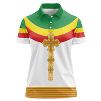 Ethiopia Meskel Women Polo Shirt Ethiopian Cross - Wonder Print Shop
